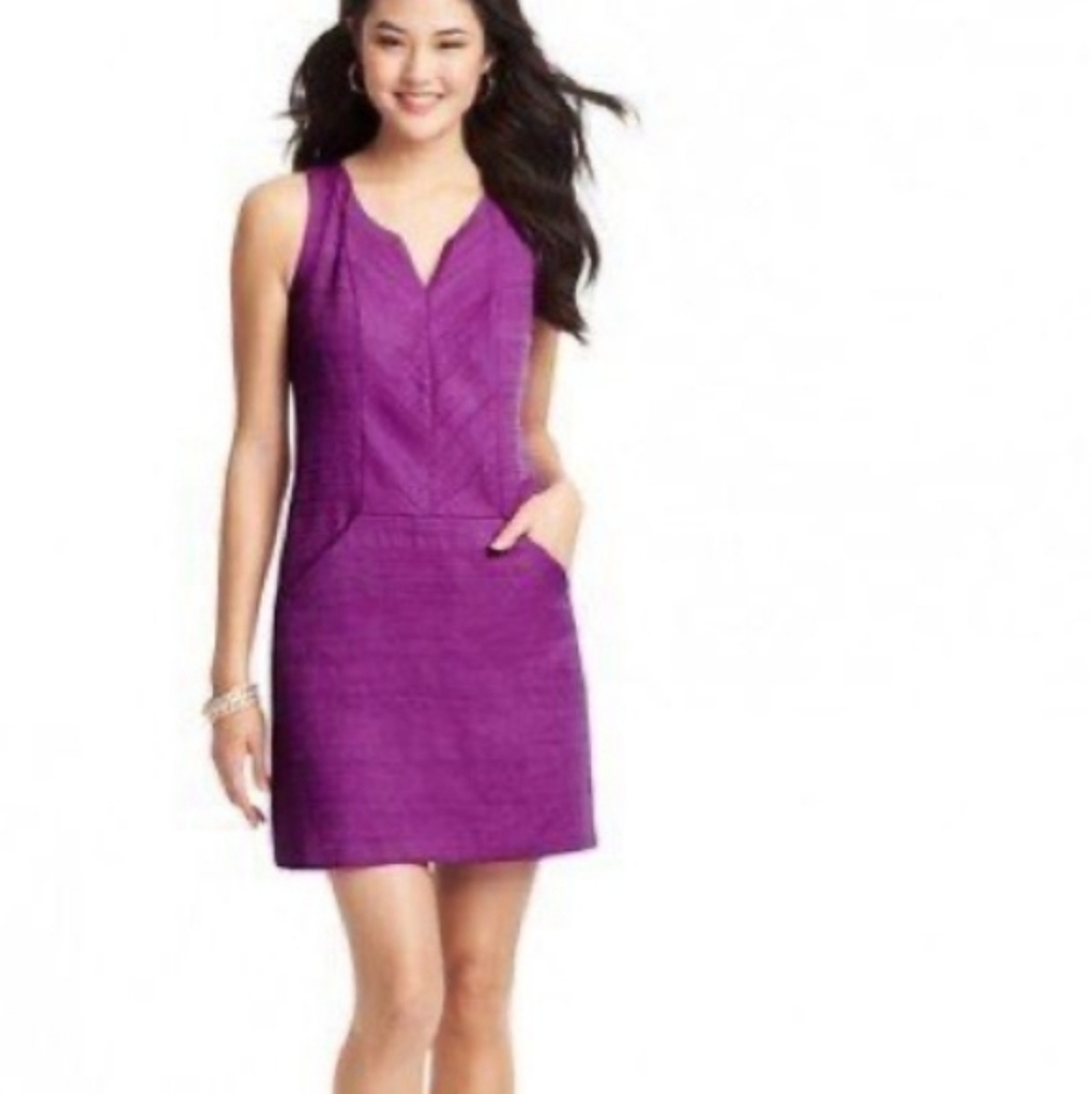 LOFT Violet Sleeveless Shift Dress